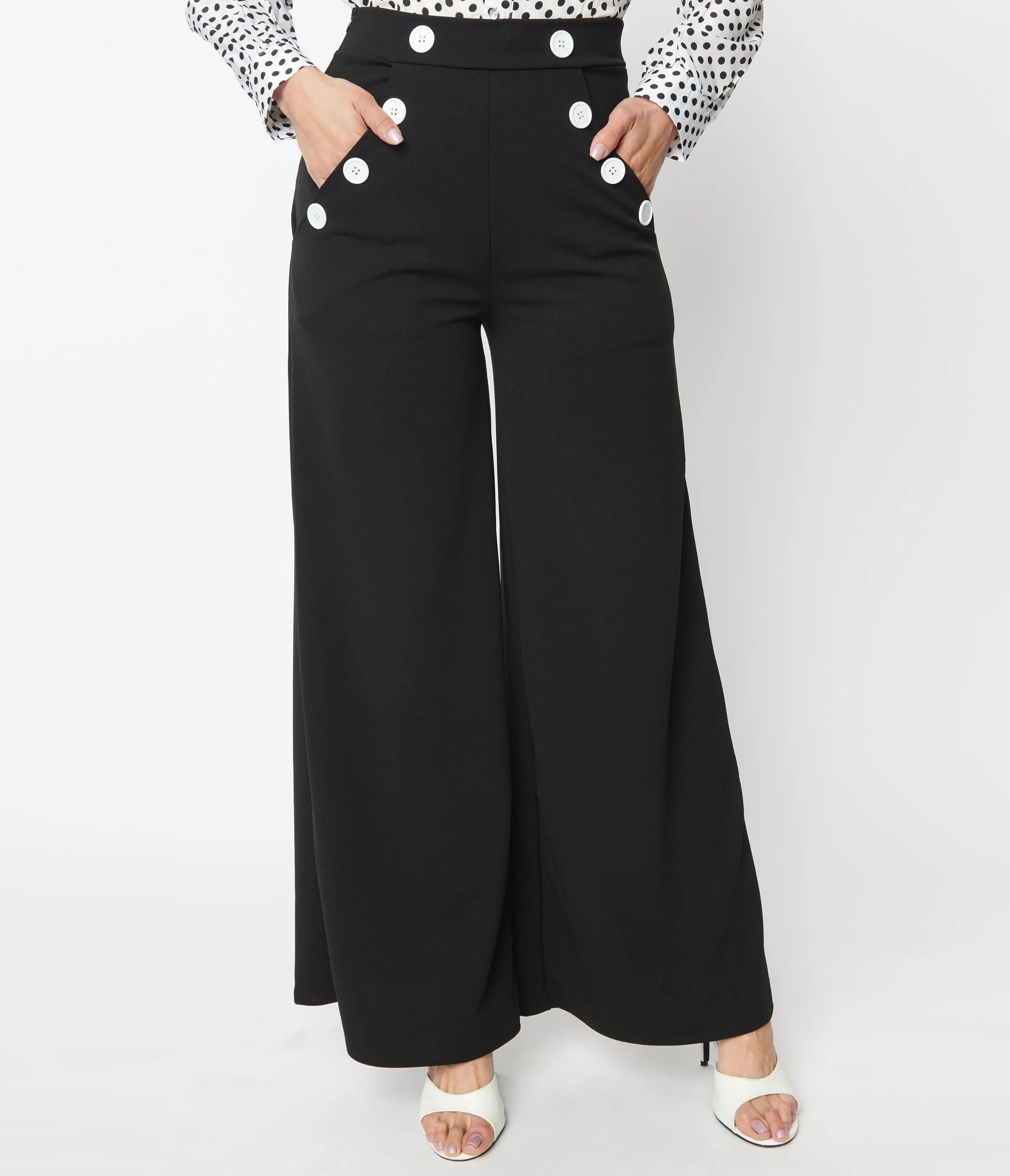 1930s Black Marlene Pants