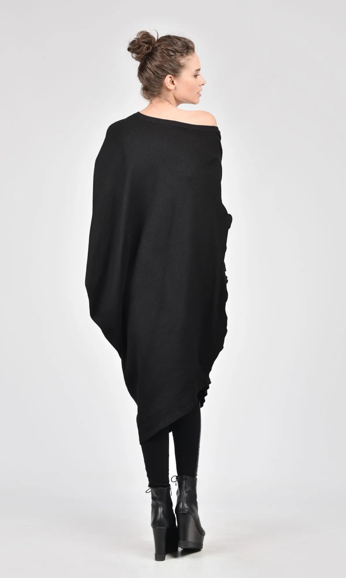 Aakasha  |Rib Long Sleeves Plain Tunics