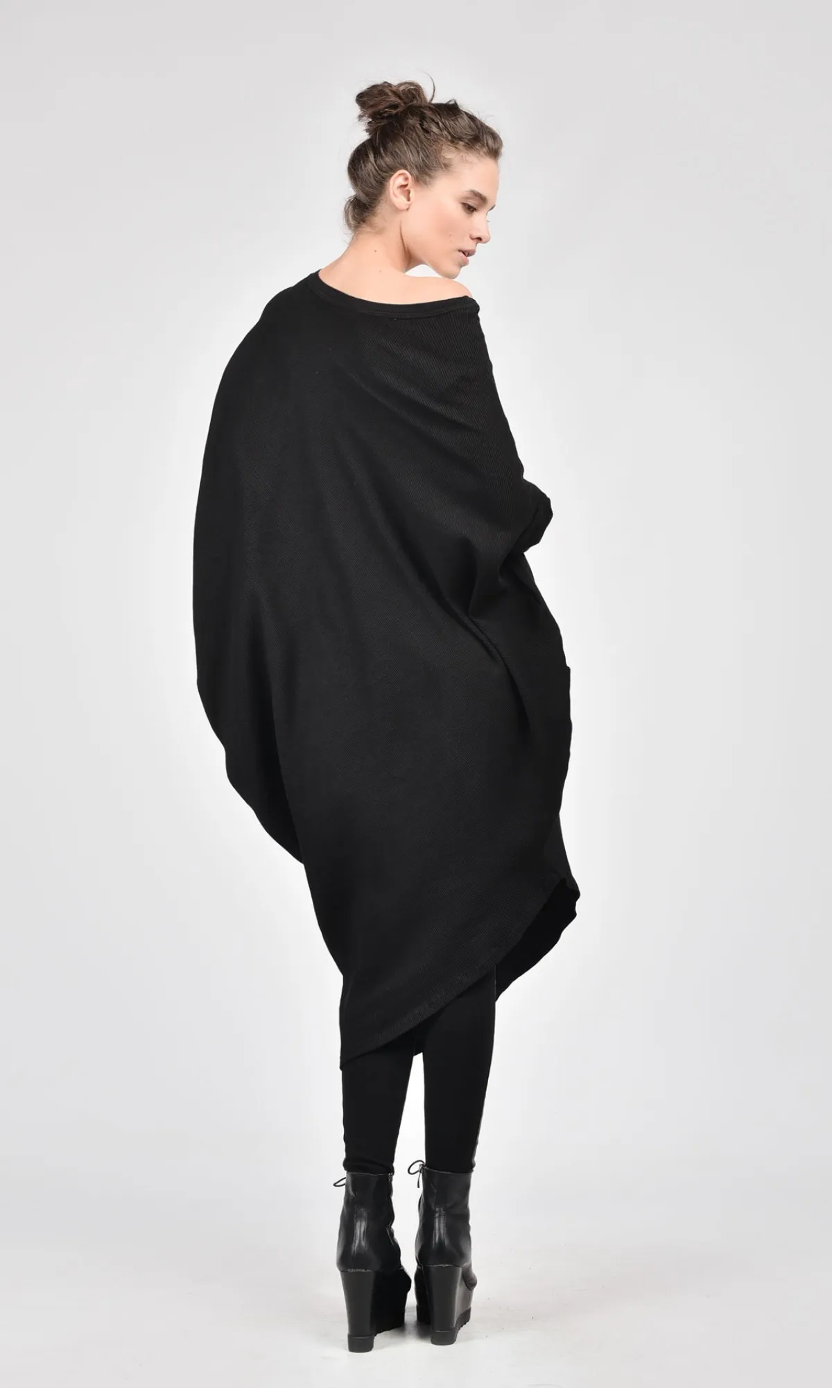 Aakasha  |Rib Long Sleeves Plain Tunics