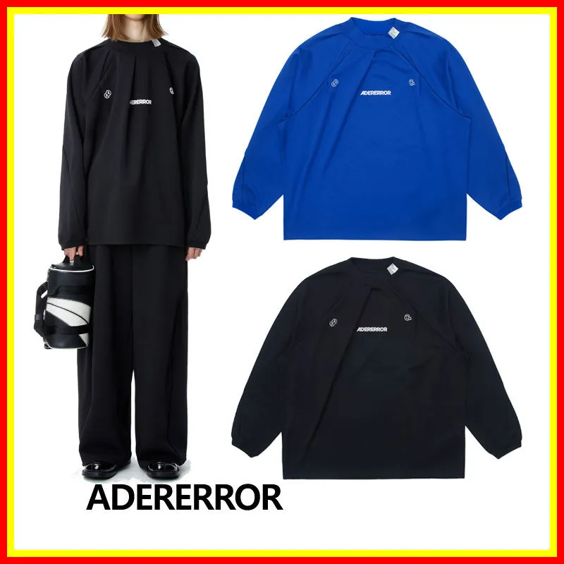 ADERERROR  |Unisex Street Style Long Sleeves Plain Logo Sweatshirts