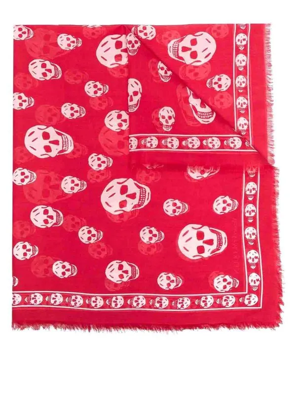 Alexander Mcqueen Red Scarf