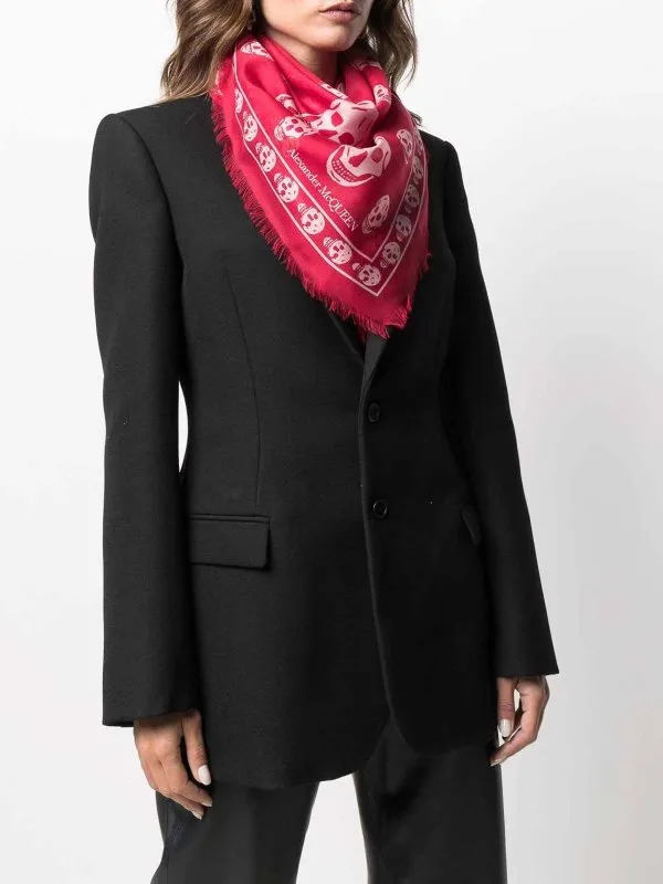 Alexander Mcqueen Red Scarf