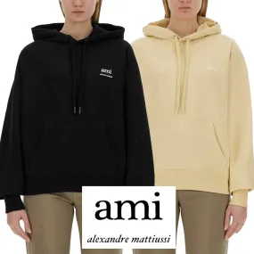 AMI PARIS  |Pullovers Unisex Street Style Long Sleeves Plain Cotton Logo