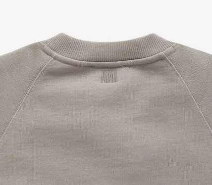 AMI PARIS  |Street Style Long Sleeves Plain Cotton Logo Designers