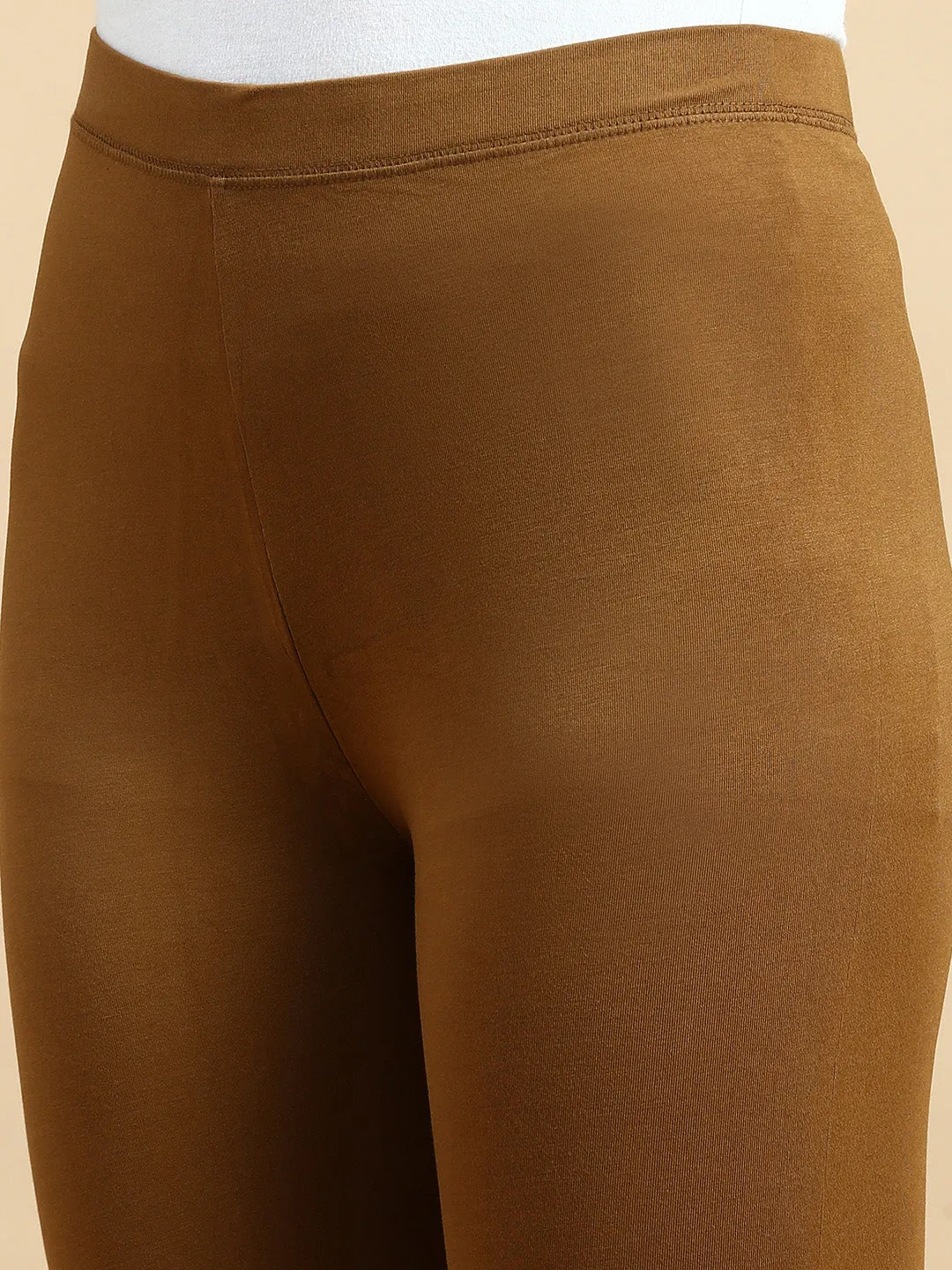 Ankle Length Leggings Viscose-Brown Oak