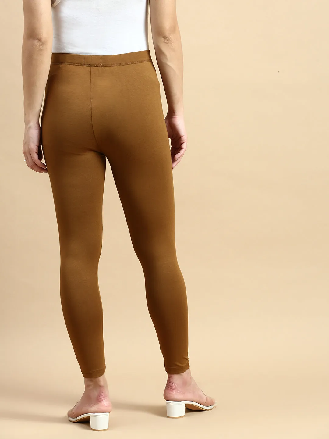 Ankle Length Leggings Viscose-Brown Oak