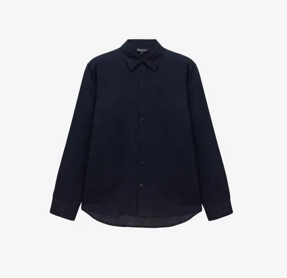 Aquascutum  |Linen Long Sleeves Plain Shirts