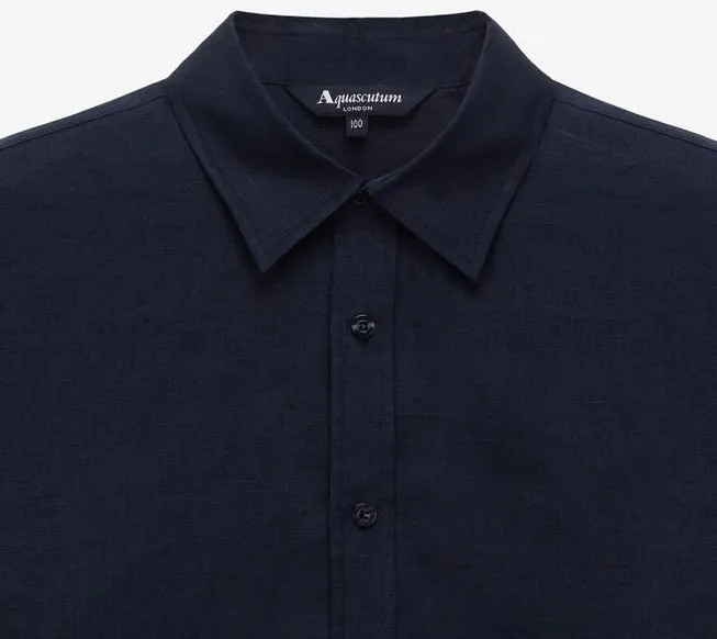 Aquascutum  |Linen Long Sleeves Plain Shirts