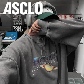 ASCLO  |Pullovers Unisex Sweat Street Style Long Sleeves Cotton