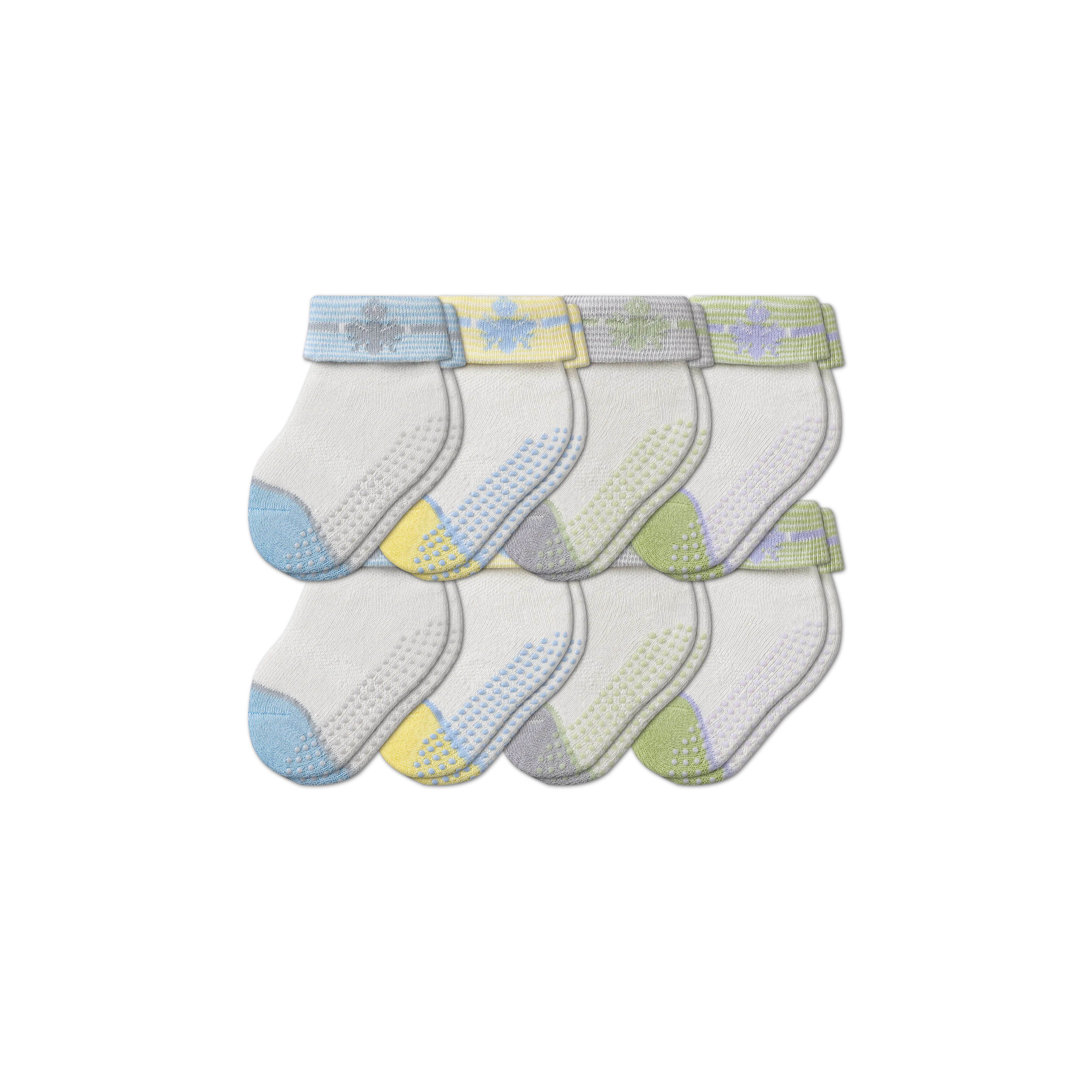 Baby Gripper Socks 8-Pack (6-12 Months)