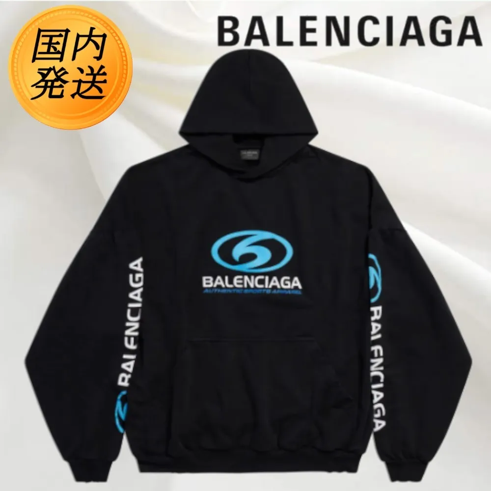 BALENCIAGA  |Unisex Street Style Long Sleeves Plain Cotton Oversized