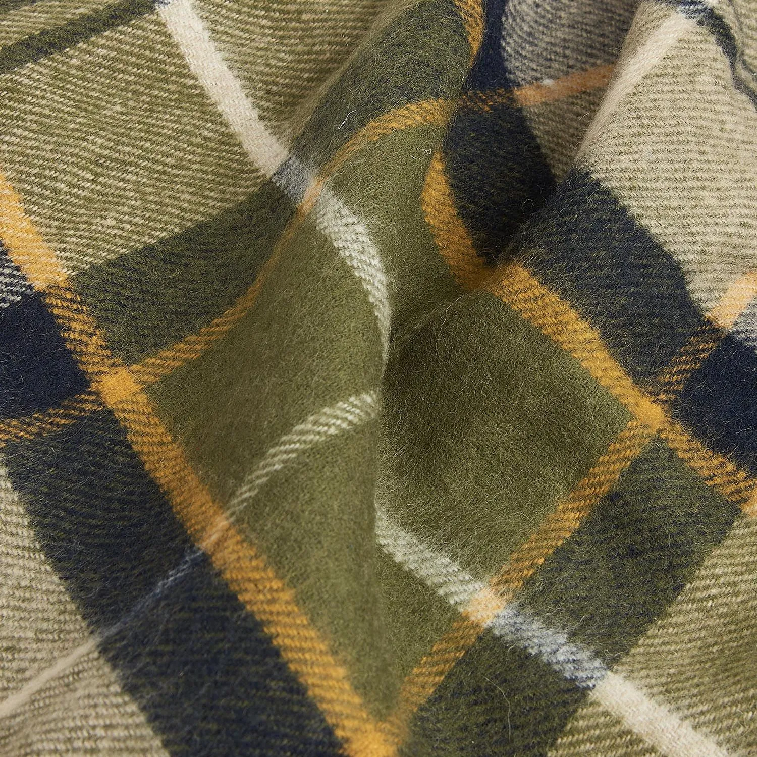 Barbour Yaxley Tartan Scarf in Forest Mist Tartan