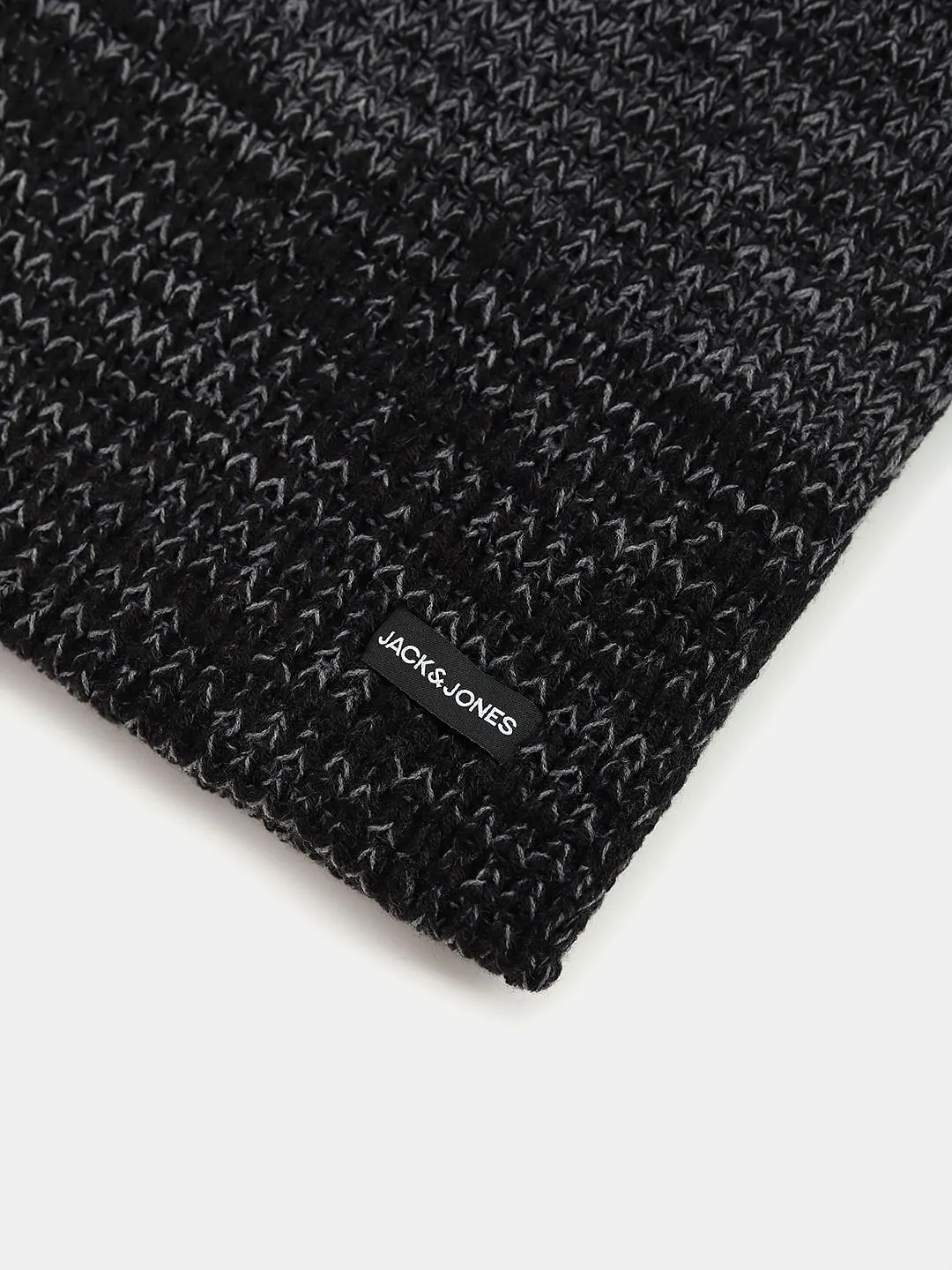 Black Knit Tube Scarf