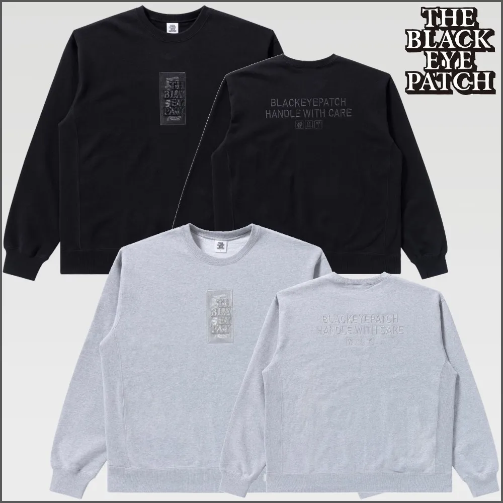 BlackEyePatch  |Crew Neck Pullovers Street Style Long Sleeves Plain Logo