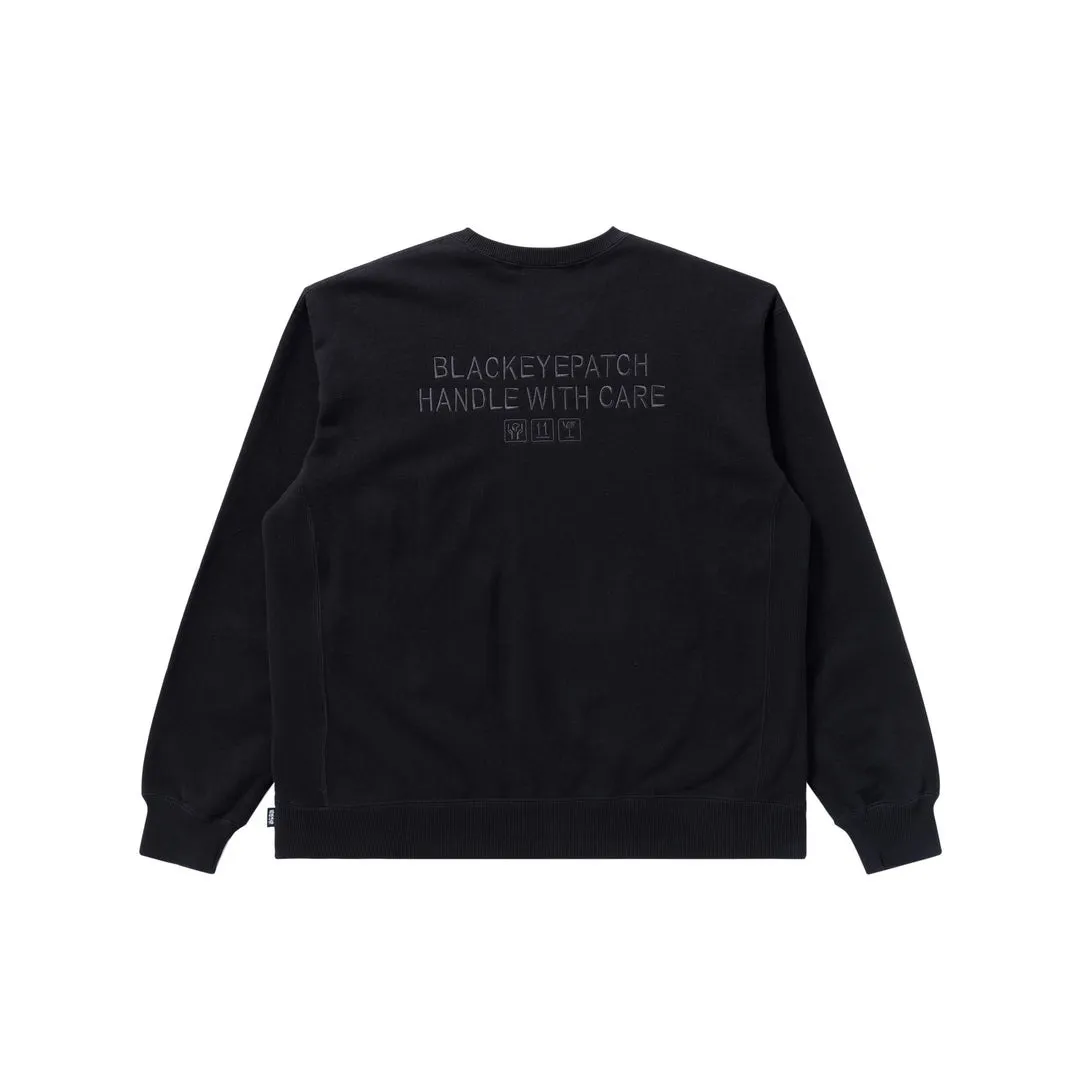 BlackEyePatch  |Crew Neck Pullovers Street Style Long Sleeves Plain Logo