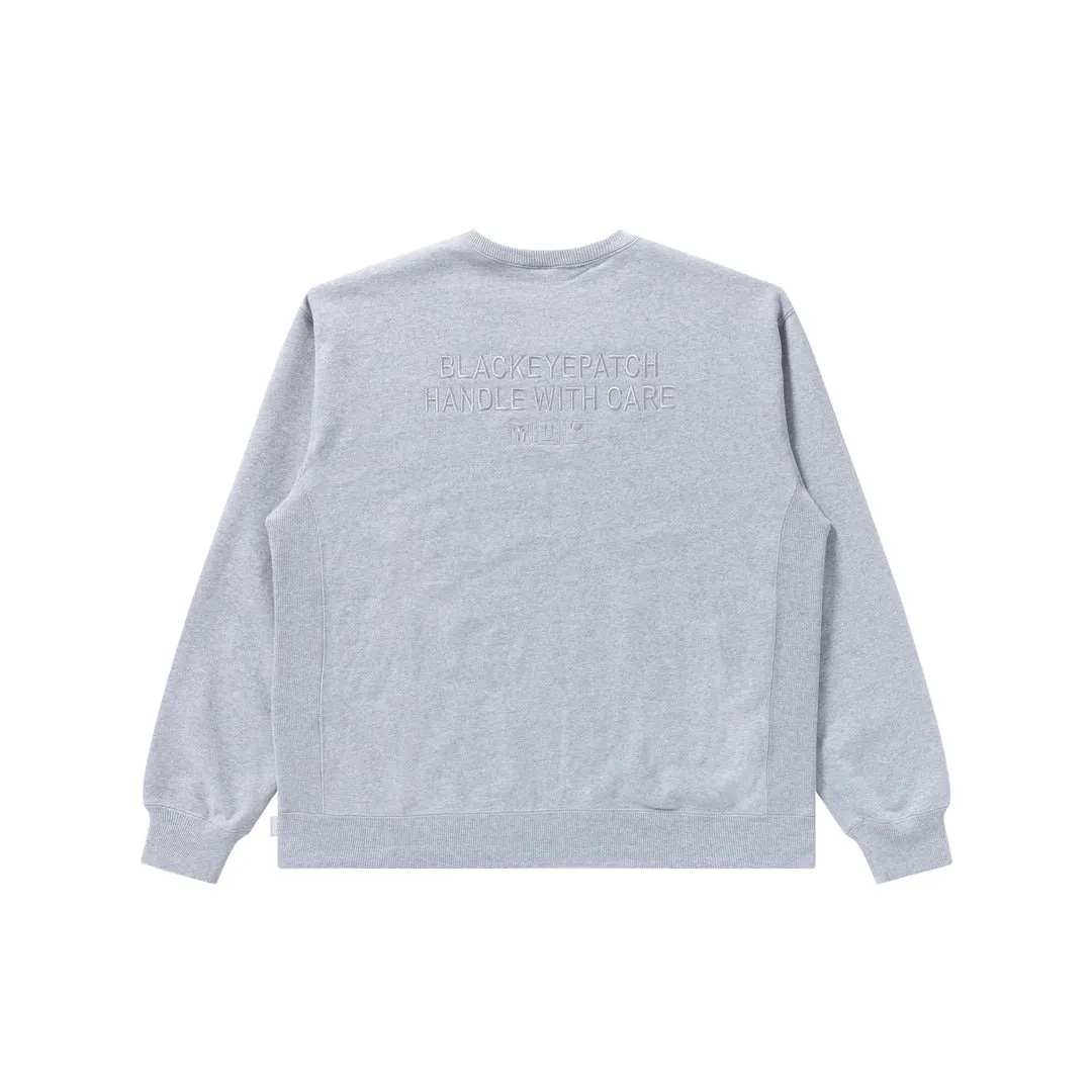 BlackEyePatch  |Crew Neck Pullovers Street Style Long Sleeves Plain Logo