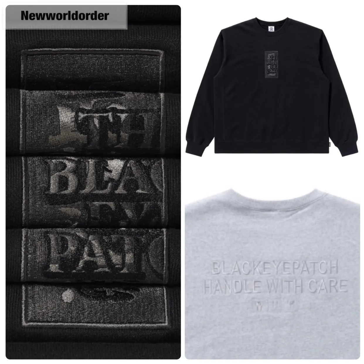 BlackEyePatch  |Crew Neck Pullovers Unisex Street Style Long Sleeves Logo