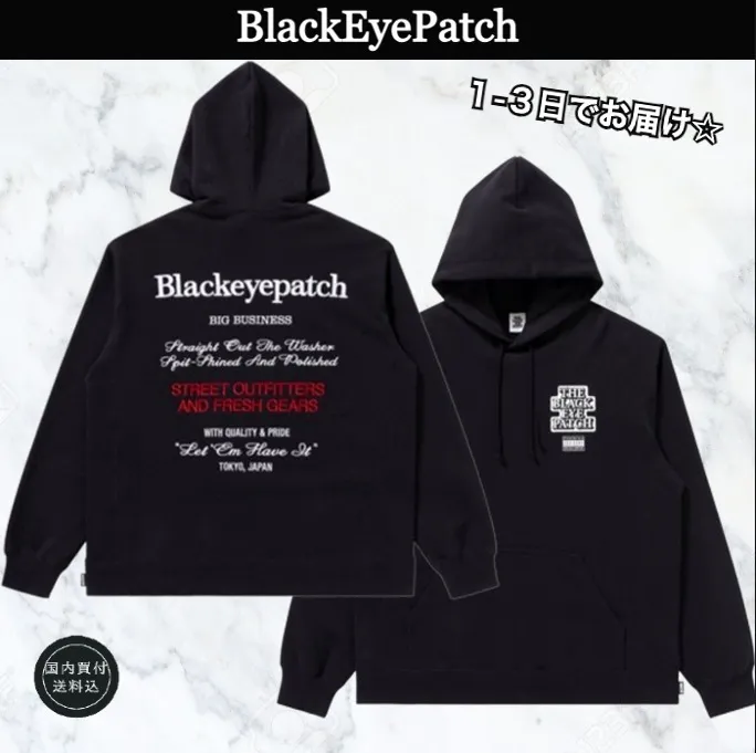 BlackEyePatch  |Pullovers Street Style Long Sleeves Oversized Logo