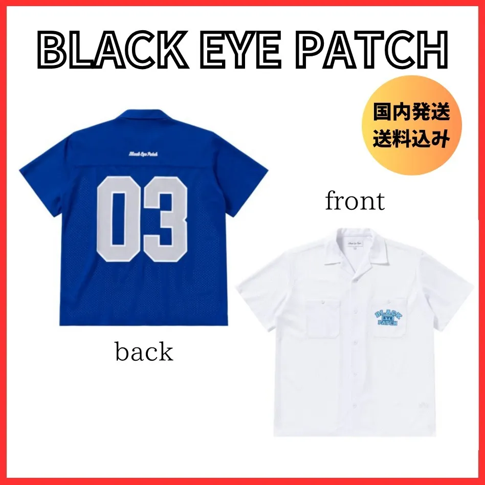 BlackEyePatch  |Pullovers Unisex Street Style Cotton Short Sleeves Logo