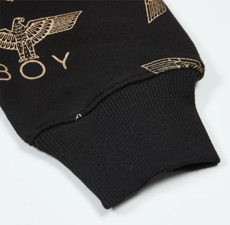 BOY LONDON  |Unisex Studded Street Style U-Neck Long Sleeves Cotton