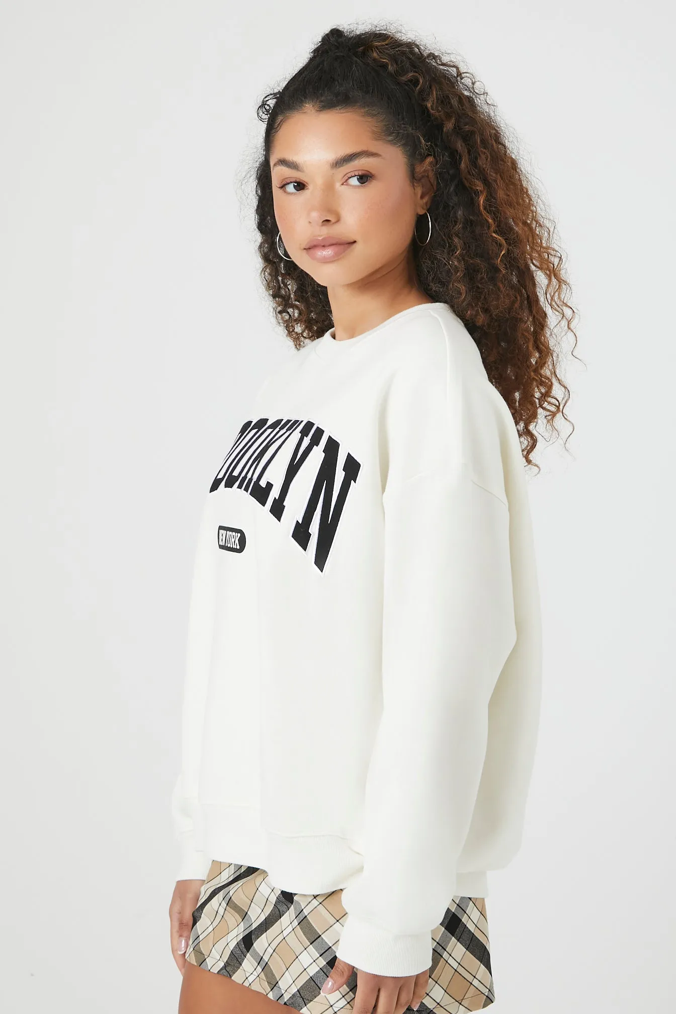 Brooklyn Embroidered Fleece Sweatshirt