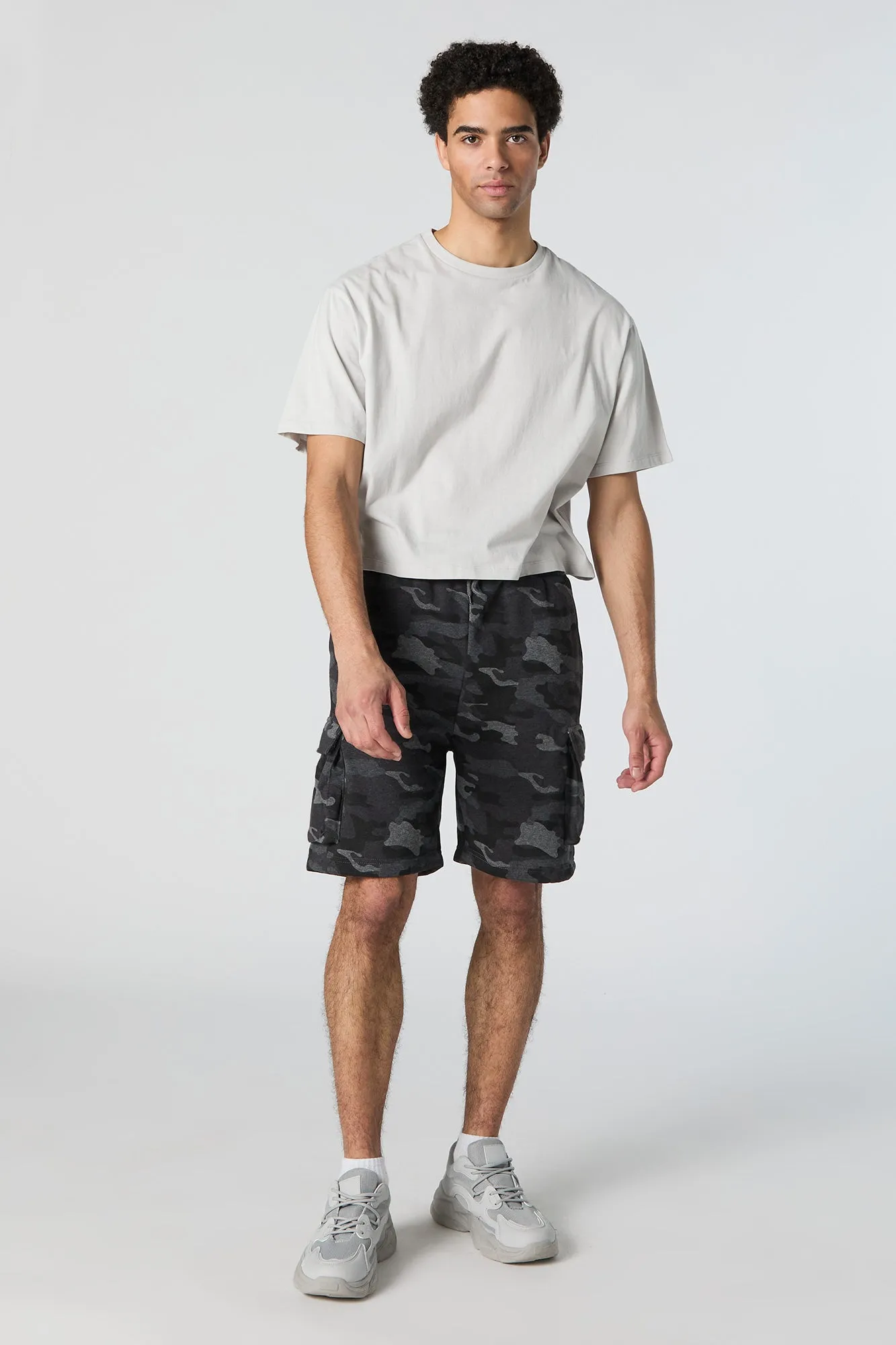 Camo Fleece Cargo Short