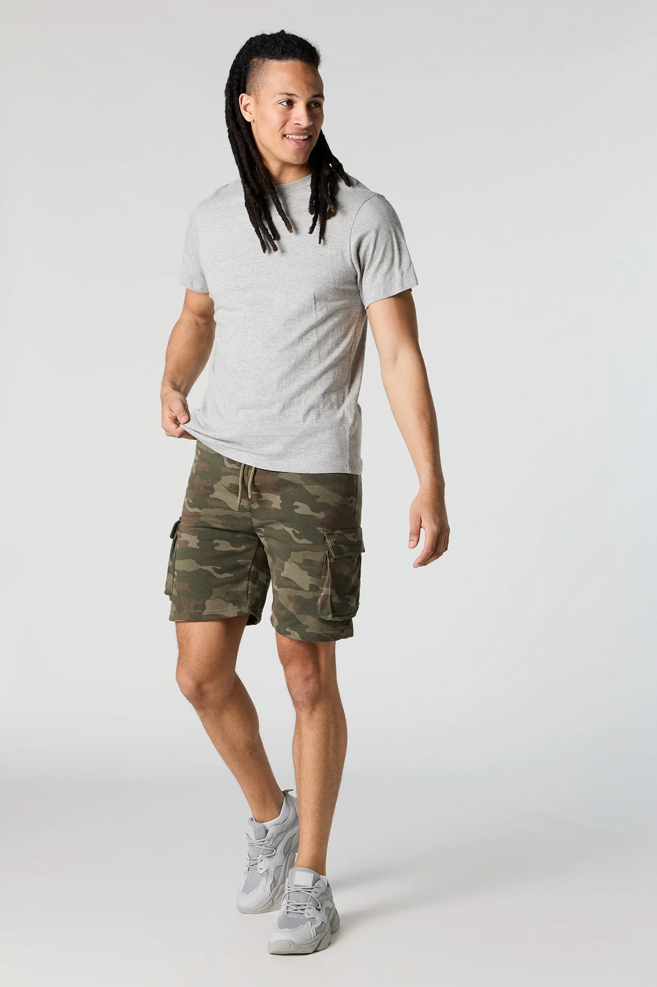 Camo Fleece Cargo Short