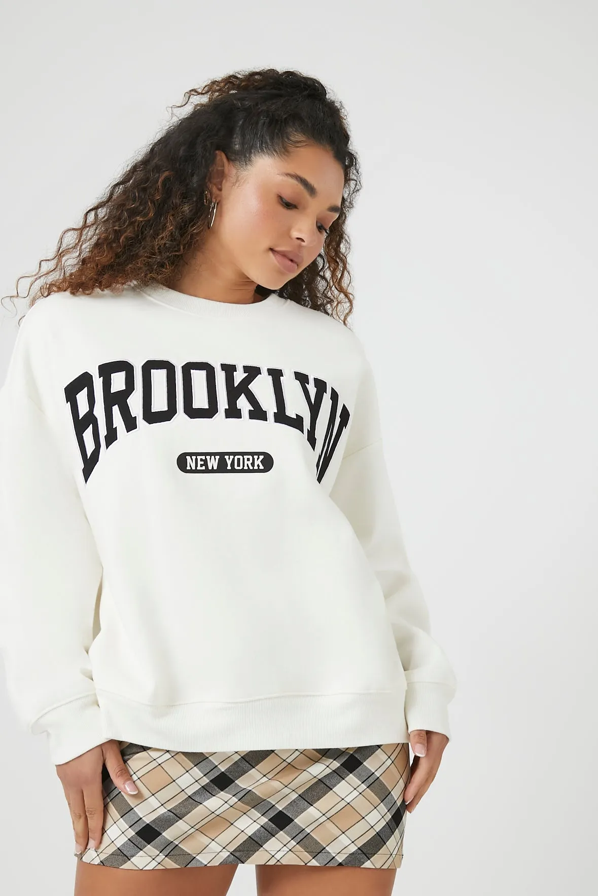 Chandail en molleton avec motif brodé Brooklyn