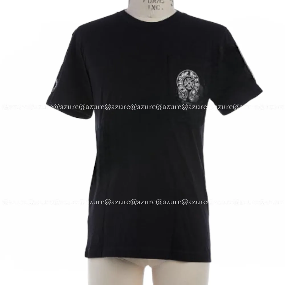 CHROME HEARTS  |Pullovers Street Style Plain Short Sleeves Logo T-Shirts