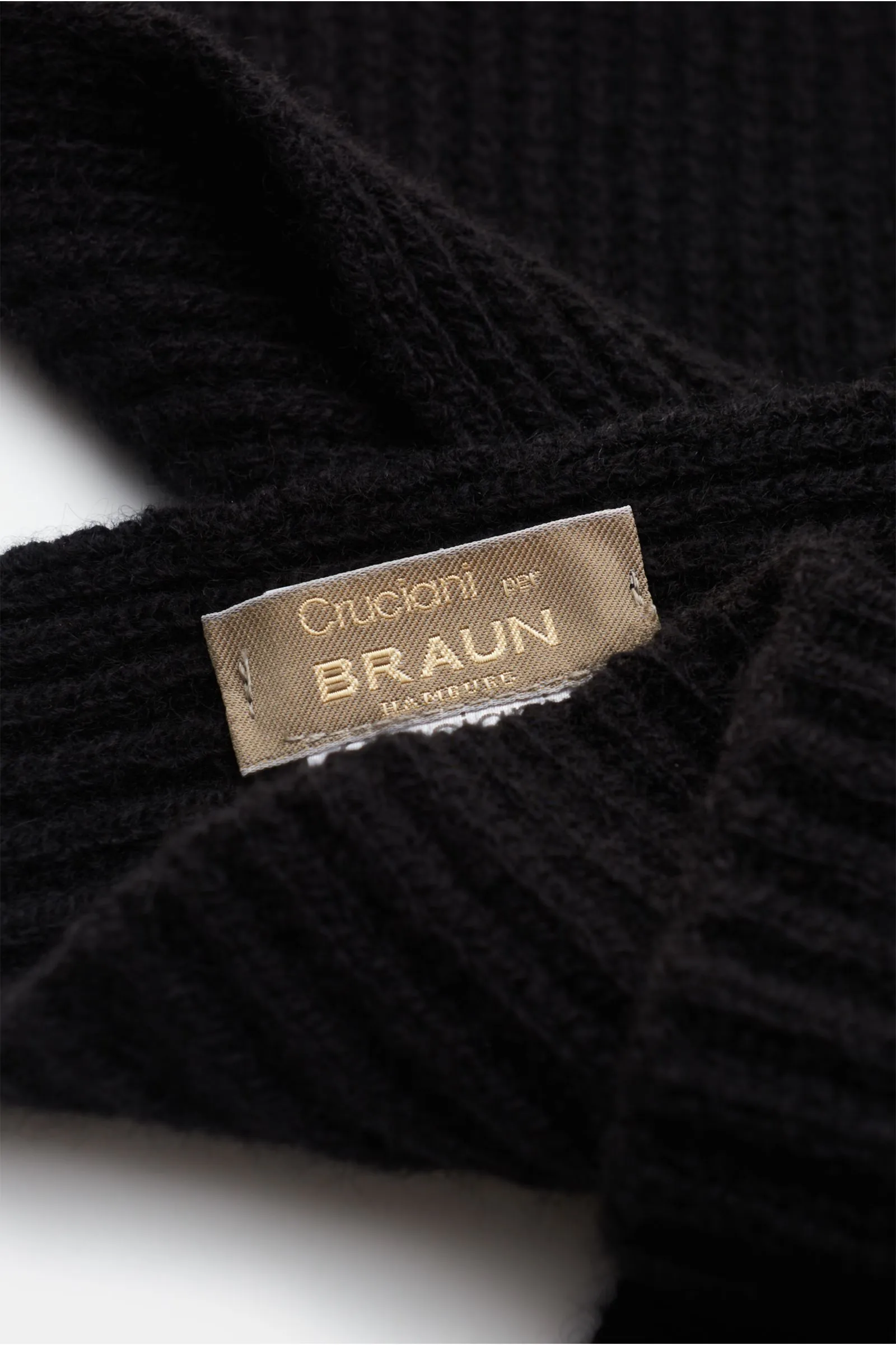 CRUCIANI cashmere scarf black