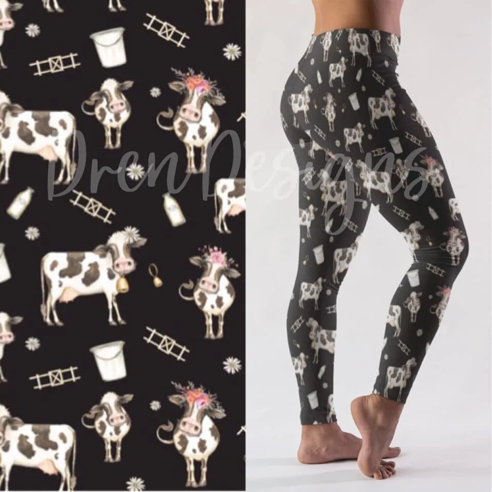 Cute Cow Print Leggings