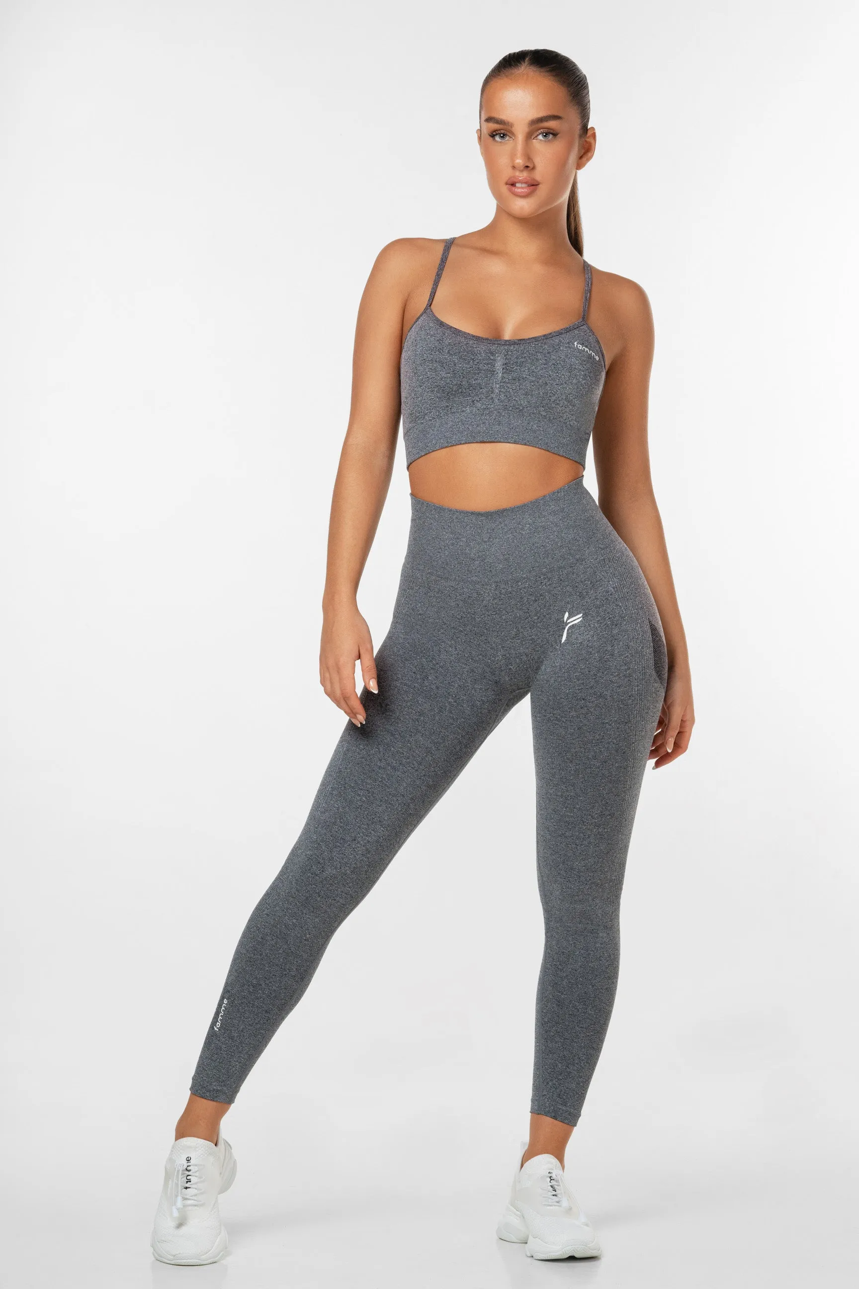 Dark Grey Peachy Scrunch Leggings