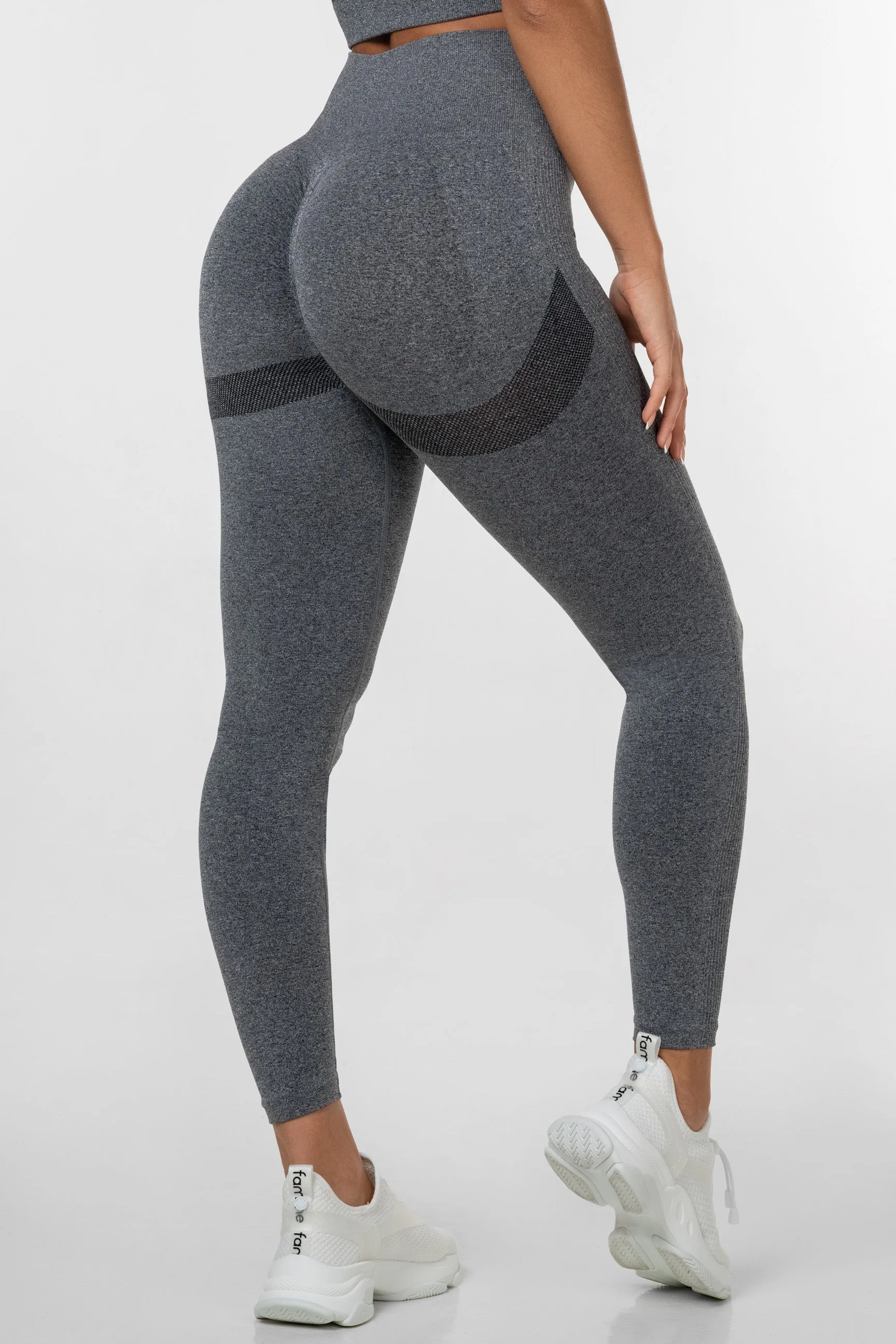 Dark Grey Peachy Scrunch Leggings