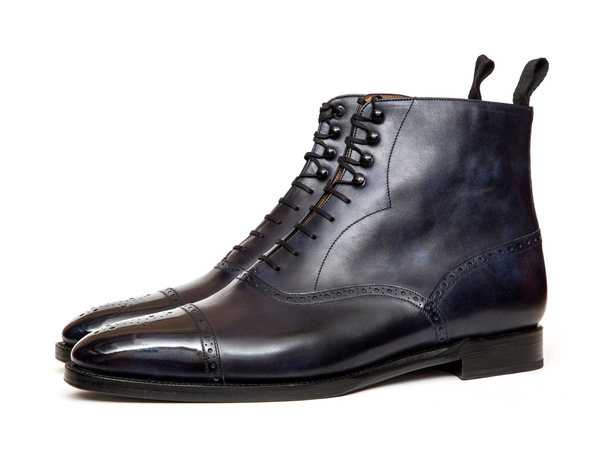 David - MTO - Navy Museum Calf - LPB Last - Single Leather Sole