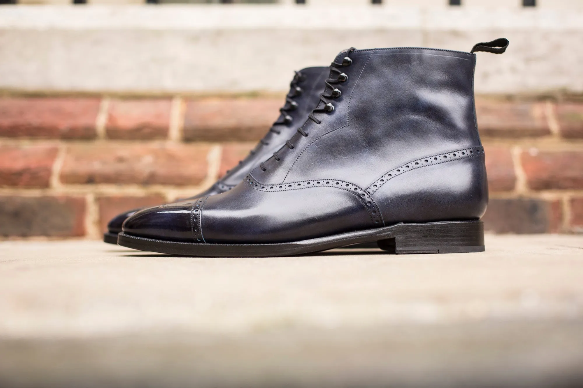 David - MTO - Navy Museum Calf - LPB Last - Single Leather Sole