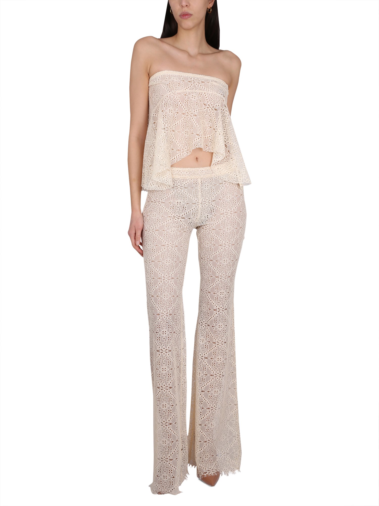 DSQUARED    PANTS WITH EMBROIDERY