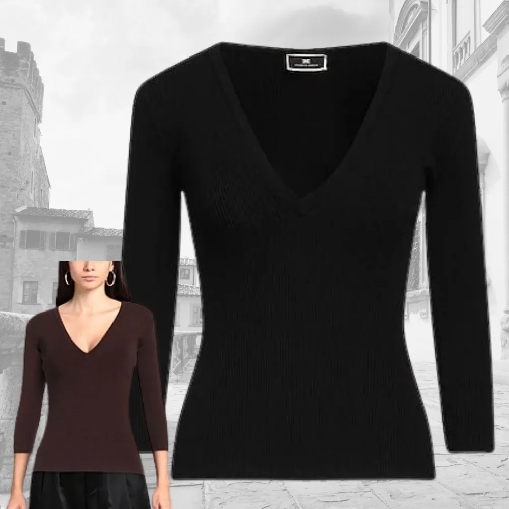 ELISABETTA FRANCHI  |Casual Style Long Sleeves Plain Office Style