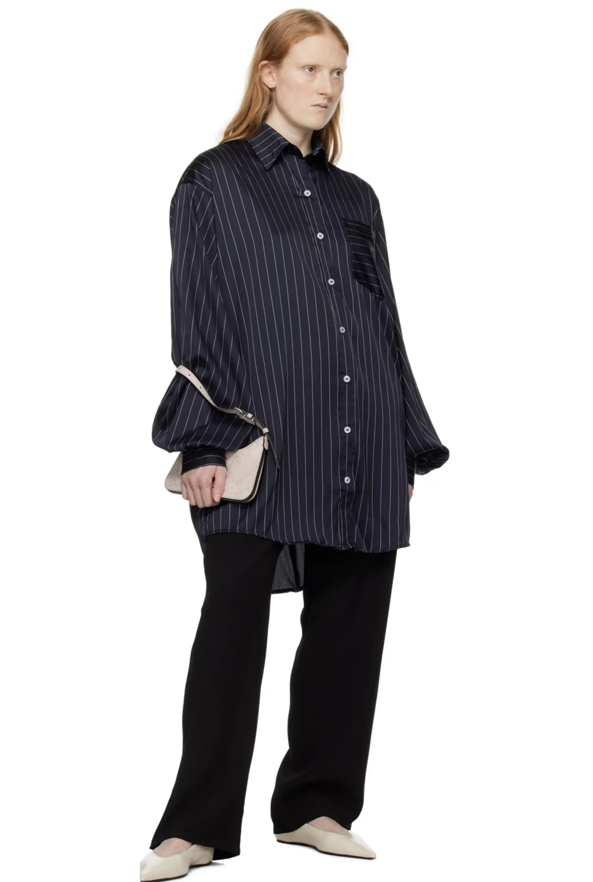 elleme  |Stripes Long Sleeves Shirts & Blouses