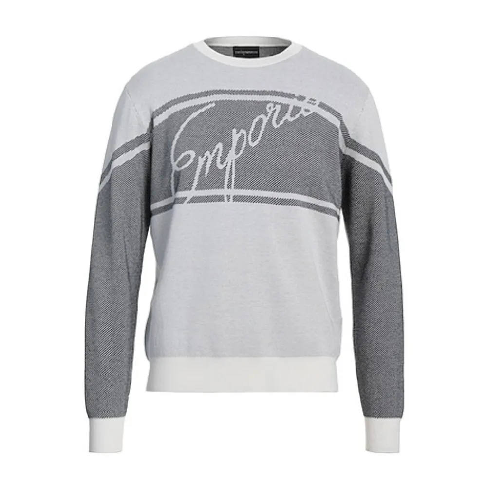 EMPORIO ARMANI  |Crew Neck Pullovers Unisex Street Style Long Sleeves Plain