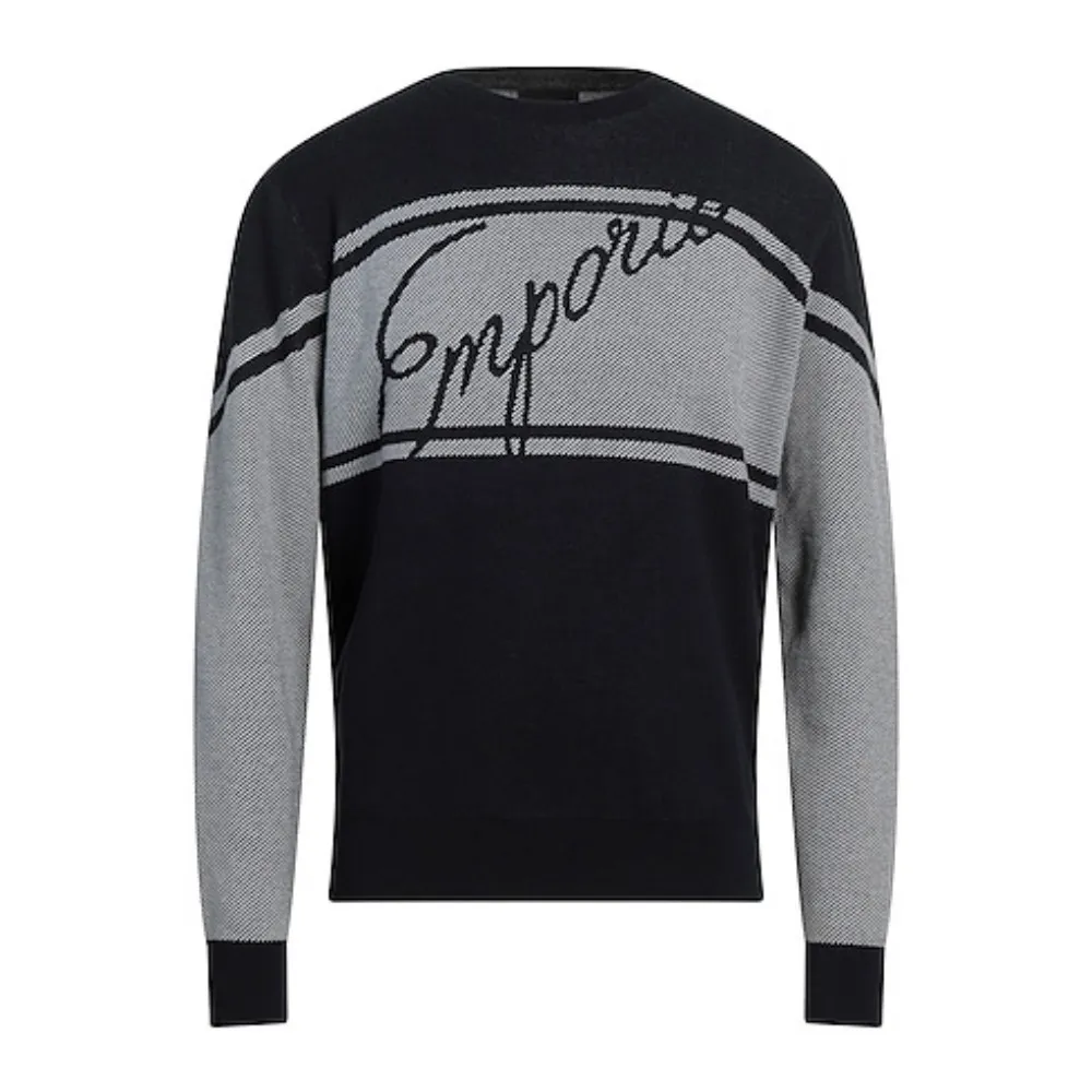 EMPORIO ARMANI  |Crew Neck Pullovers Unisex Street Style Long Sleeves Plain