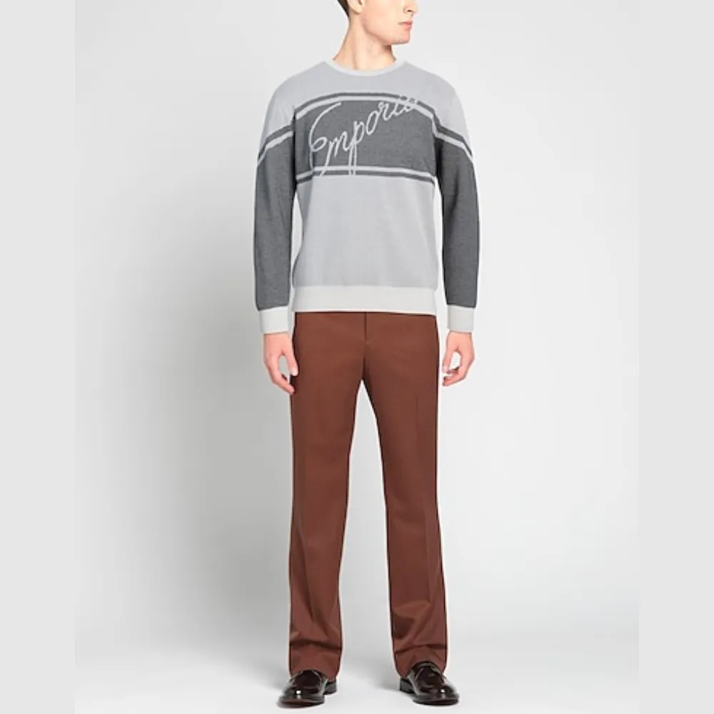 EMPORIO ARMANI  |Crew Neck Pullovers Unisex Street Style Long Sleeves Plain