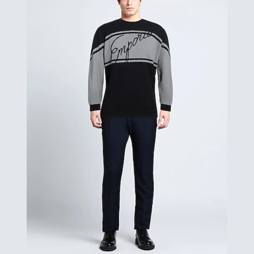 EMPORIO ARMANI  |Crew Neck Pullovers Unisex Street Style Long Sleeves Plain