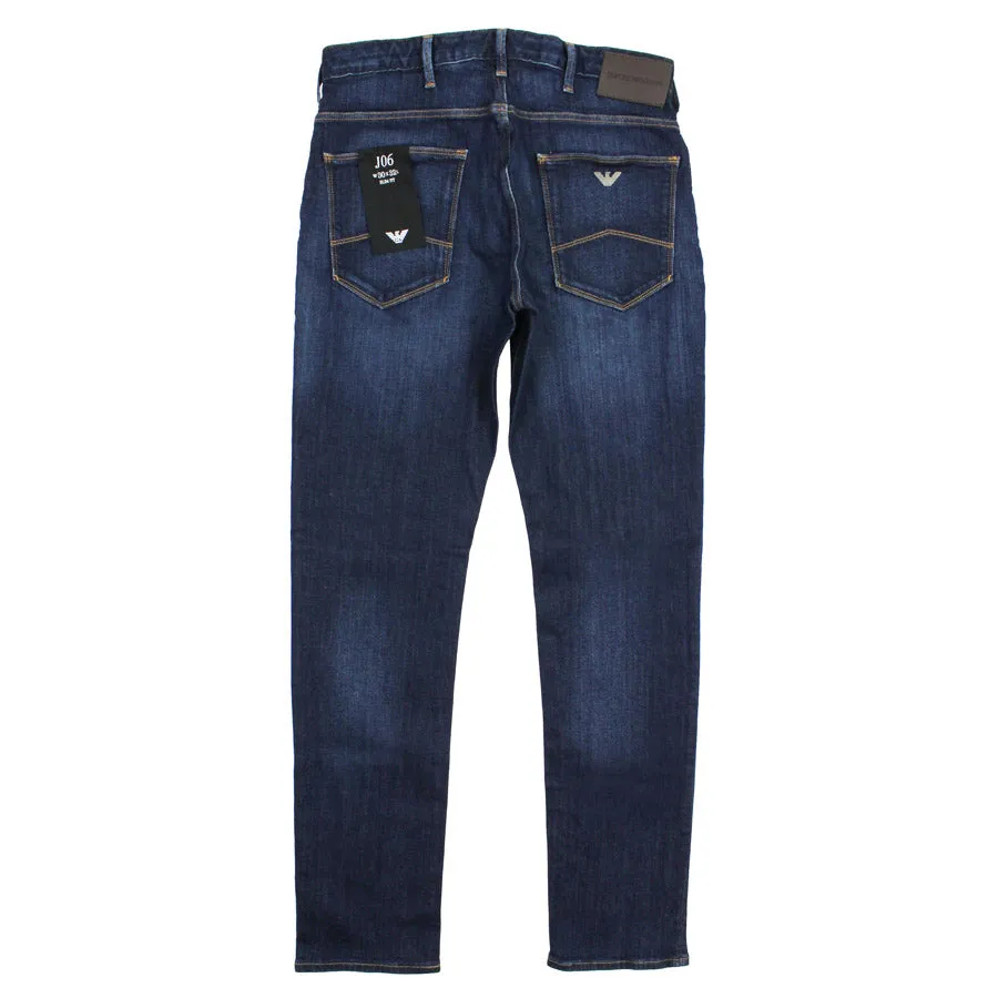 Emporio Armani - J06 Slim Fit Stretch Jeans in Denim Blue