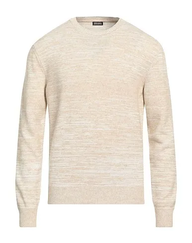 Ermenegildo Zegna  |Crew Neck Pullovers Bi-color Long Sleeves Oversized Luxury