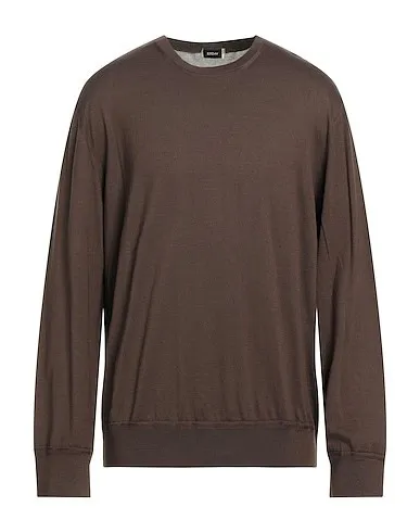 Ermenegildo Zegna  |Crew Neck Pullovers Long Sleeves Plain Cotton Oversized