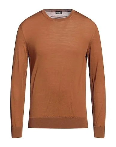 Ermenegildo Zegna  |Crew Neck Pullovers Wool Long Sleeves Plain Oversized Luxury