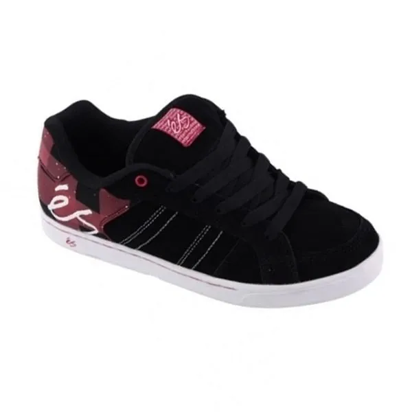 es Clayton skater shoes black/red/white