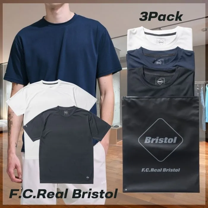 F.C.Real Bristol  |Crew Neck Pullovers Street Style Plain Short Sleeves Logo