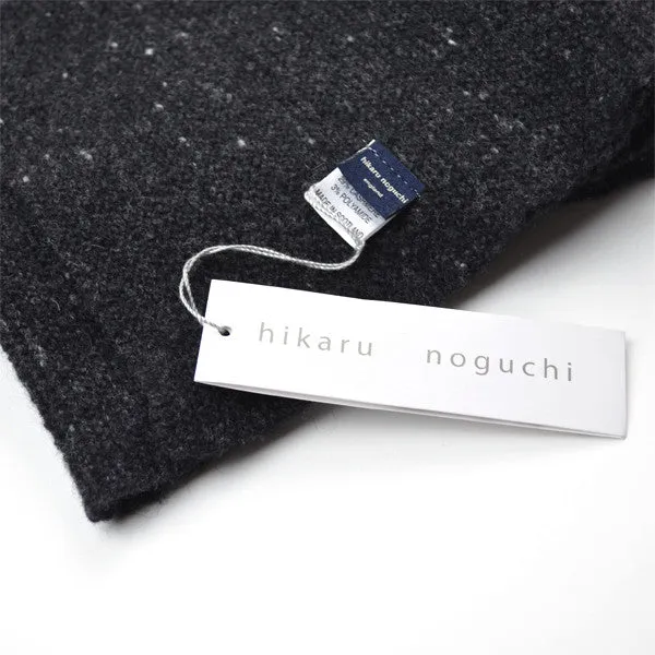 Hikaru Noguchi - Soft Tweed Garter Stitch Scarf - Black