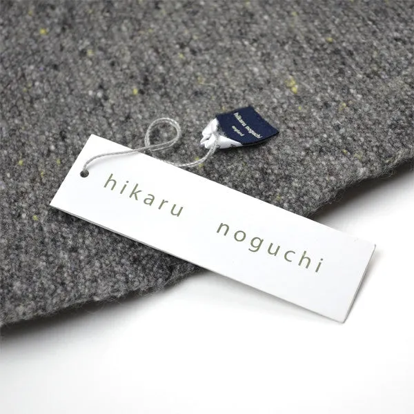 Hikaru Noguchi - Soft Tweed Garter Stitch Scarf - Grey